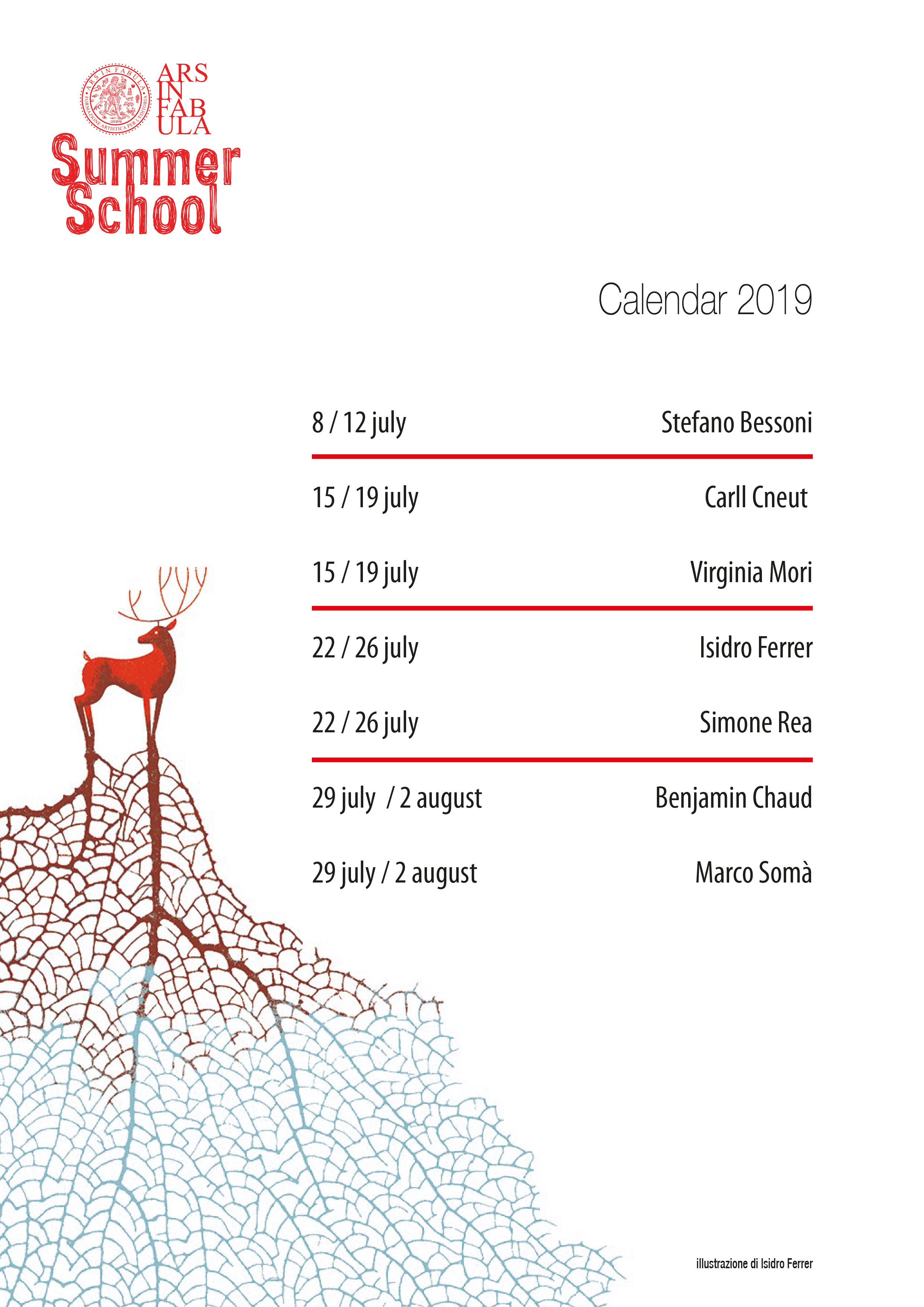 Summer calendar 2019 en